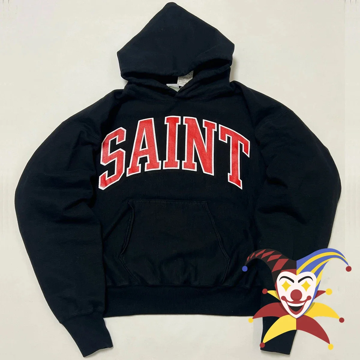 

SAINT ARCH SAINT HOODIE Men Women 1:1 Best Quality Vintage Cracked Retro Print Oversize Pullovers