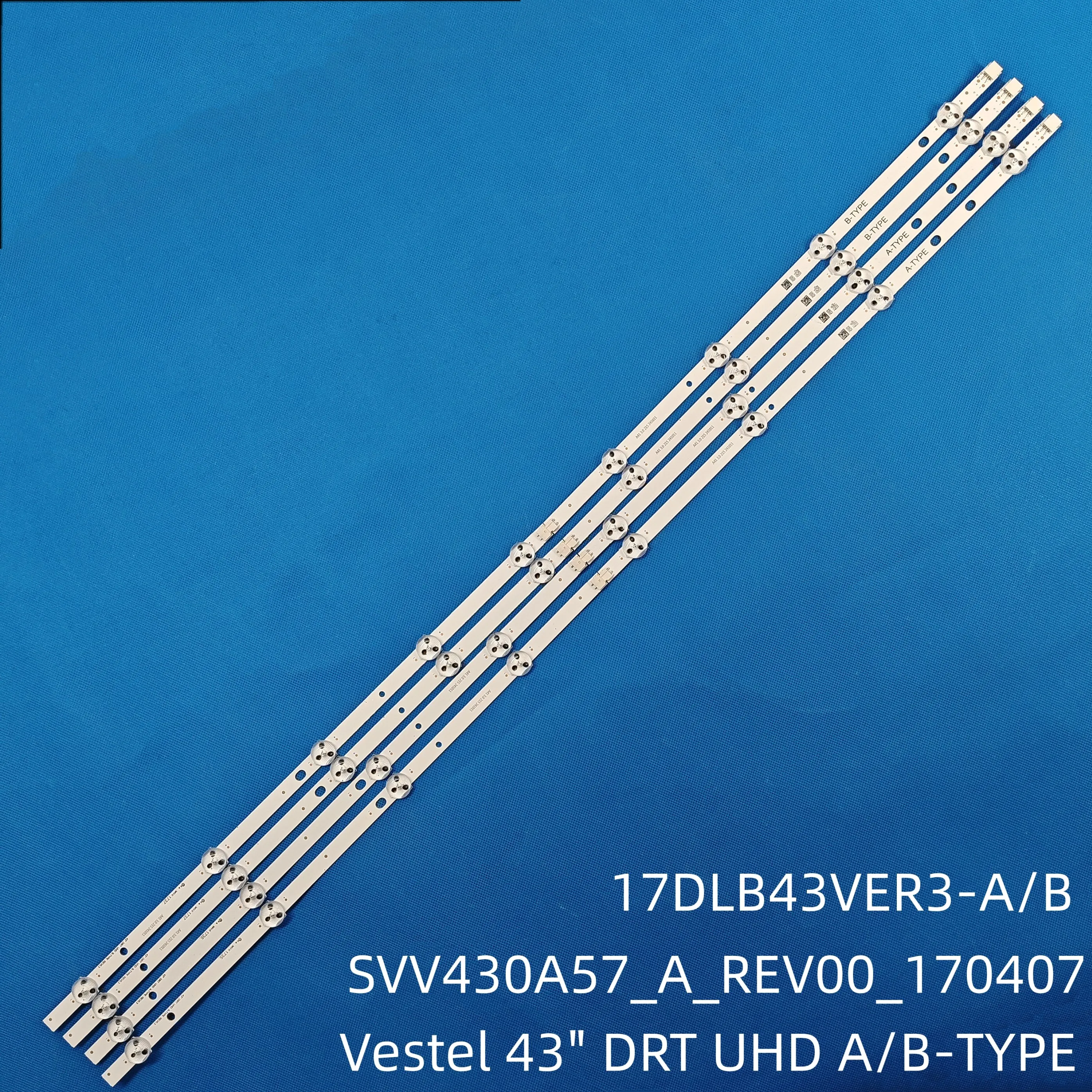 

LED Strip For Vestel 43" DRT UHD A/B-TYPE SVV430A57 17DLB43VER3 43U6763DA 43U5766DB 43U6663DB LT-43C862 LT-43C870 43PUS6031/12