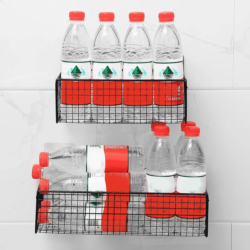 Punch Free Storage Organizer Wall Hanging Shelf For Kitchen Bathroom Daily Use