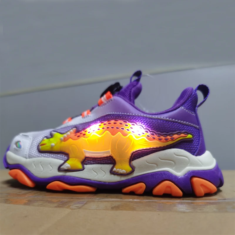 

Children's shoes dinosaur shoes 2024 Spring and autumn new dinosaur children light mesh ventilation casual boy baby white shoes