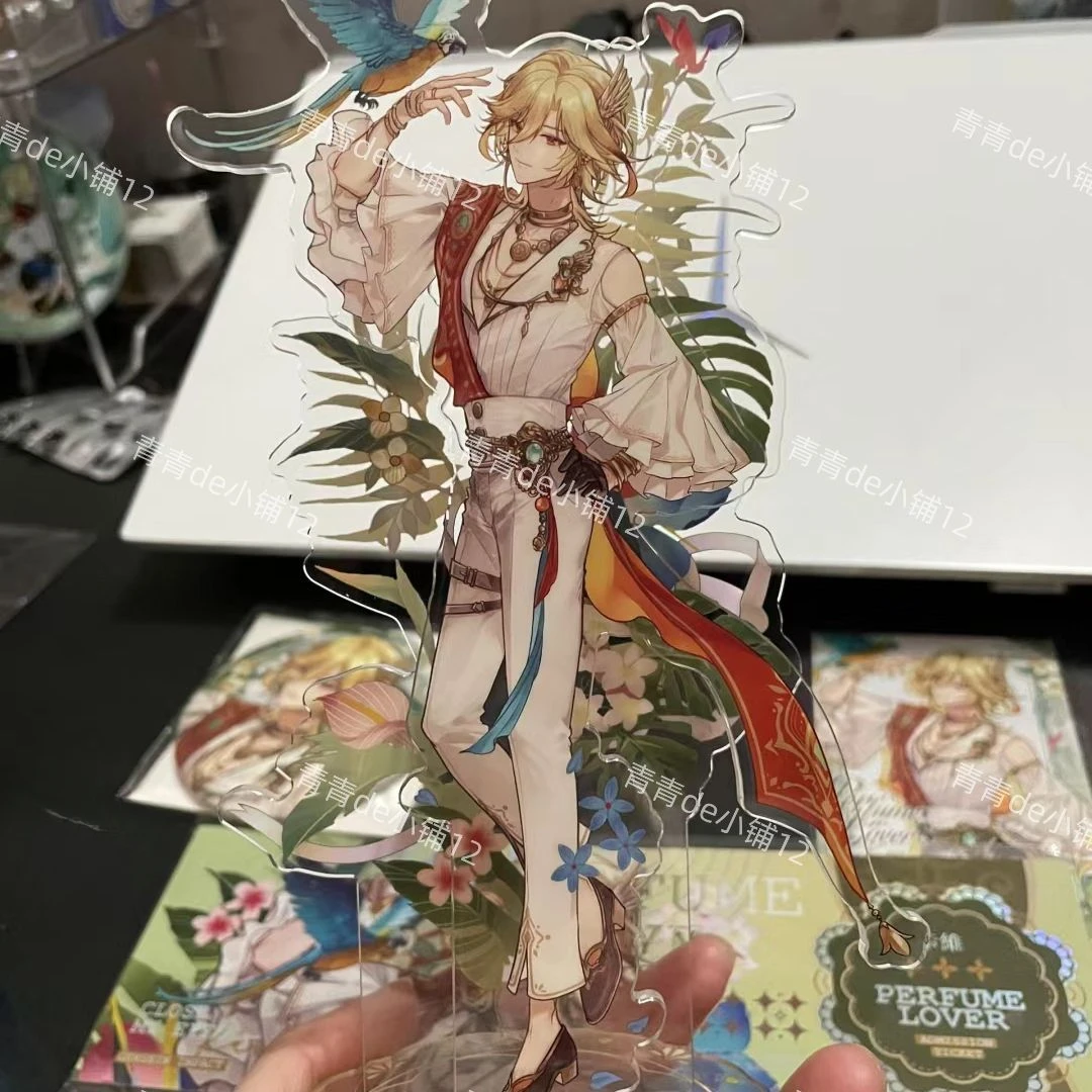 New Genshin Impact Acrylic Stand Figure Diluc Zhongli Anime Peripheral Cute Delicate Originality Desktop Ornament Collection