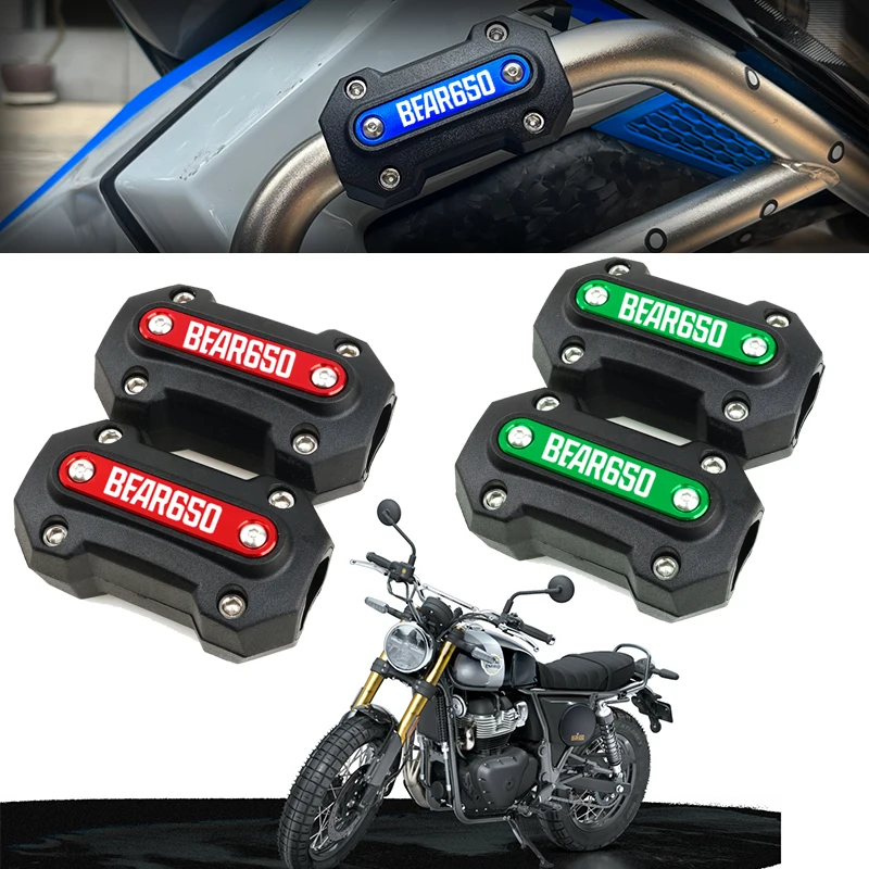 For Royal Enfield Bear650 Bear 650 Motorcycle Engine Protection Guard Bumper Block Crash Bar LOGO Bear650 22mm/25mm/28mm