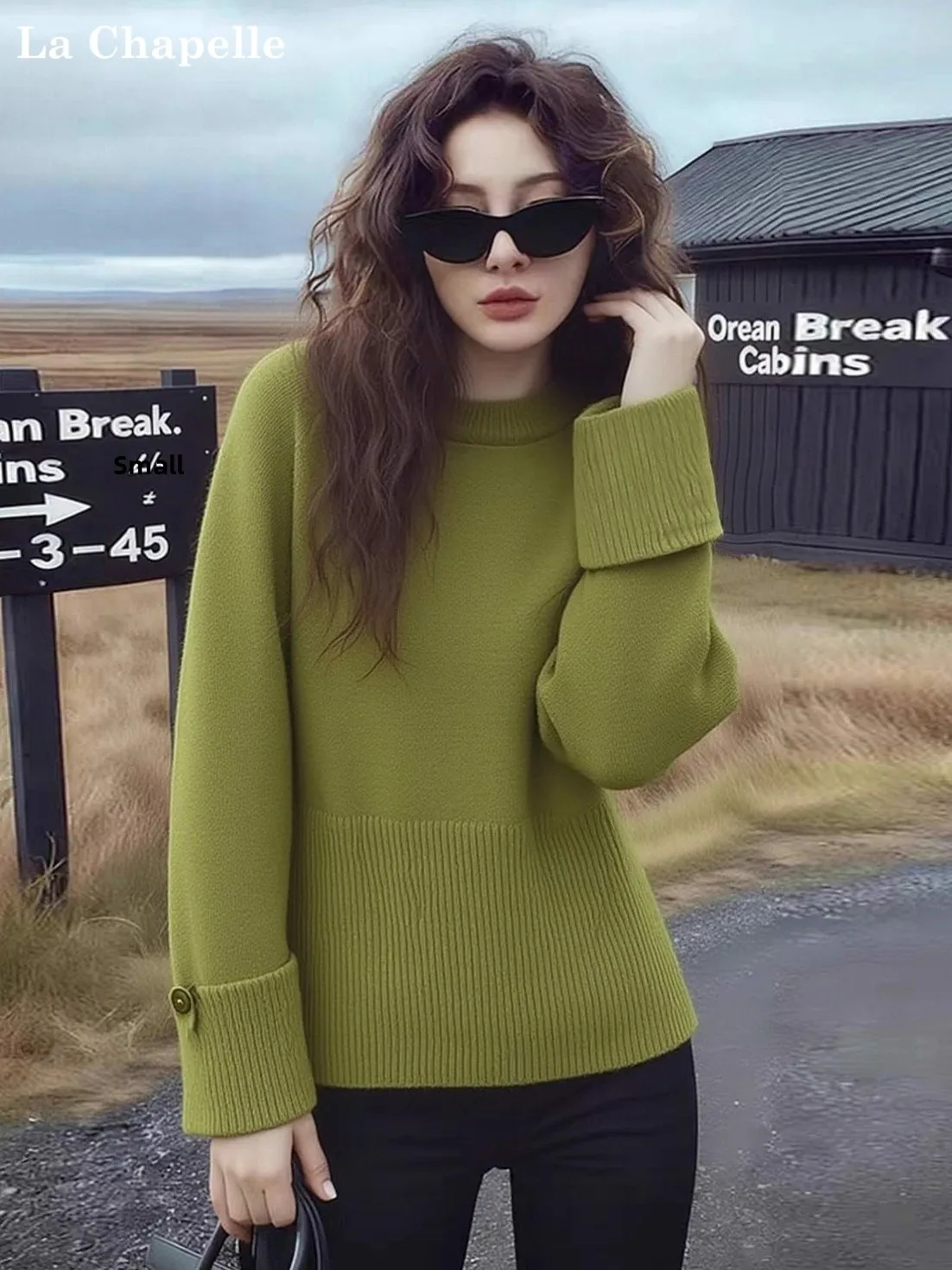 

La Chapelle een Loose Knitted Sweater Women's Base Layer Inner Spring Autumn Winter Heavy Knitwear Comfortable Lazy Feel