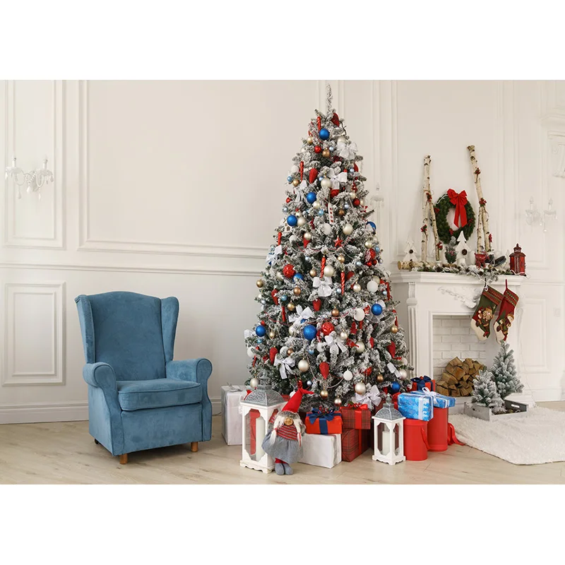 Nitree Christmas Photography Backgrounds Tree Gift Children Photo Backdrop For Studio Photocall Props HYD-01