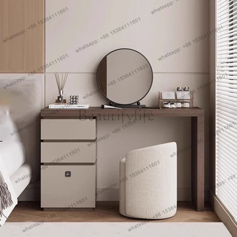 

Dresser Minimalist Dresser Fingerprint Lock Makeup Table Storage Cabinet Makeup Vanity Dressing Table Toiletries Desk Dressers