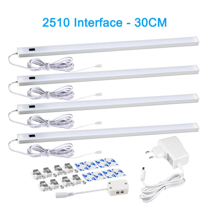 LED Licht Onder Kast Verlichting Voor Keuken Hand Sweep Schakelaar PIR Bewegingssensor Kast Garderobe Lamp 30/40/50 cm Led Nachtlampje