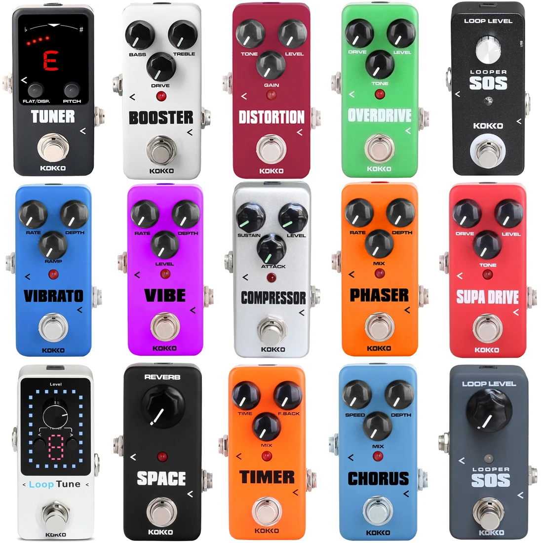 KOKKO pedał efektów do gitary elektrycznej kompresor Mini Tuner zniekształcenia Overdrive True Bypass pedał akcesoria do gitary elektrycznej