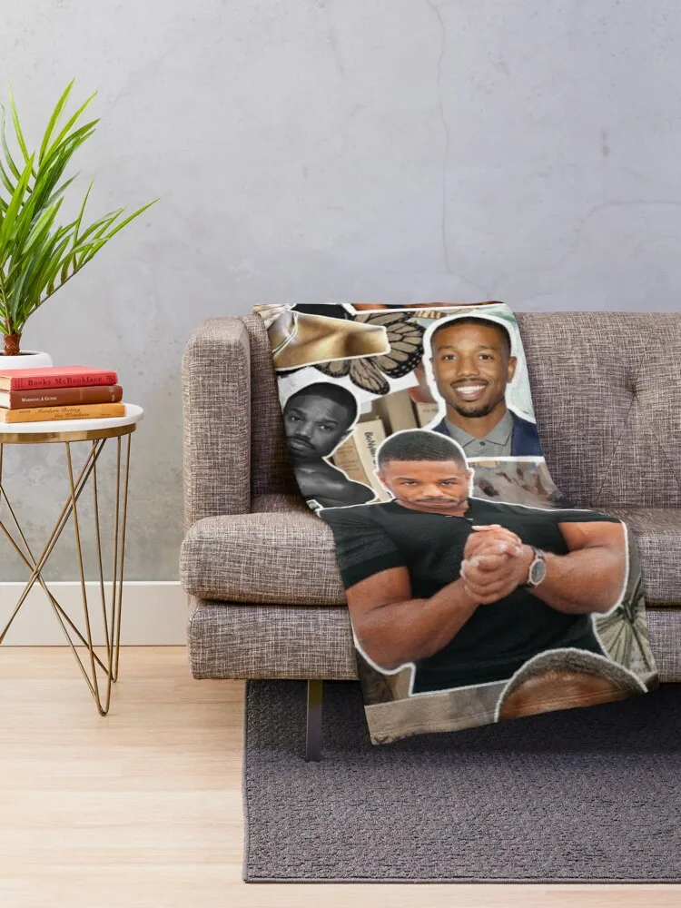 Michael B. Jordan photo collage Throw Blanket Extra Large Throw Sleeping Bag Luxury St Blankets Sofas Of Decoration Blankets