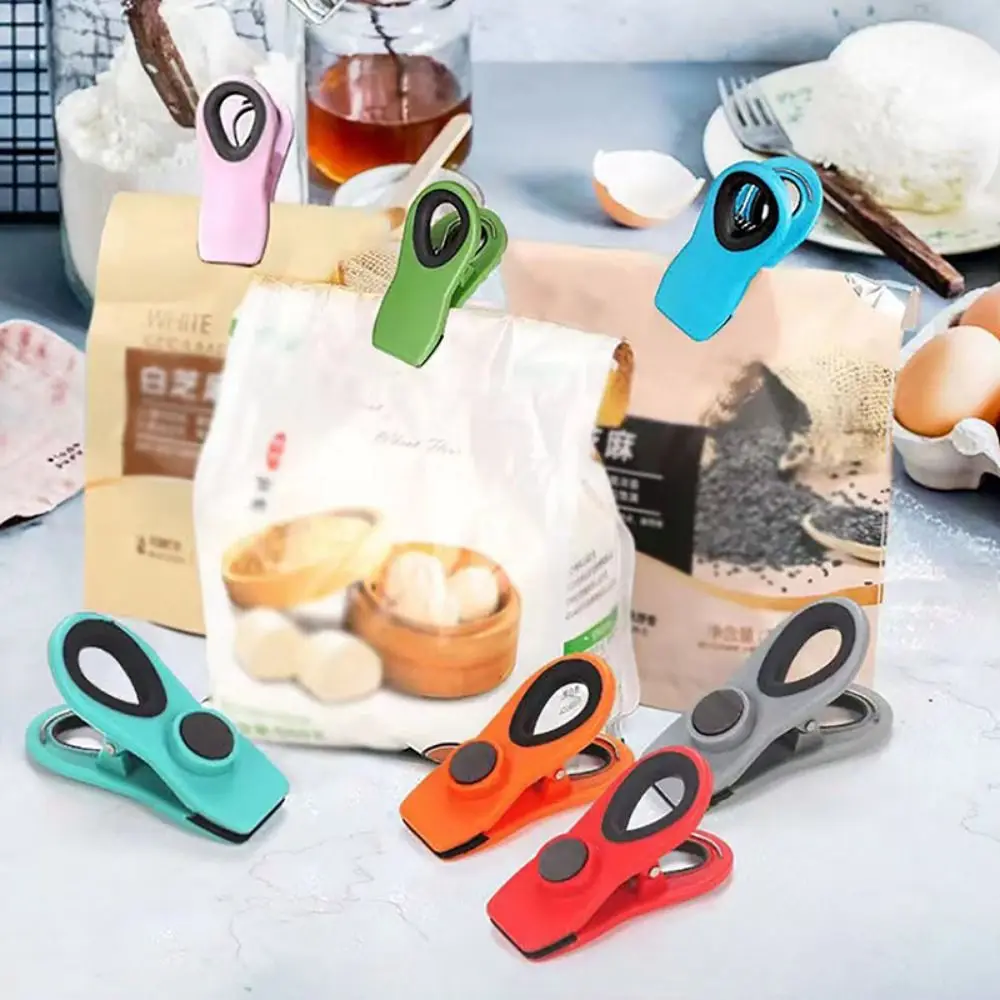 Moisture-proof Refrigerator Magnetic Clip Food Grade Strong Magnet Memo Note Magnet Clip Non-slip Food Sealing Clip Snack