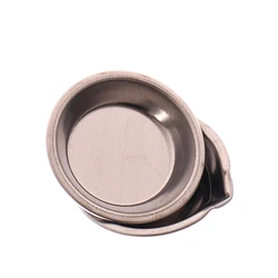 6Pcs Makeup Palette Stainless Steel Small Round Paint Tray Artist Watercolours Paint Mixing Palette Tray for Artist