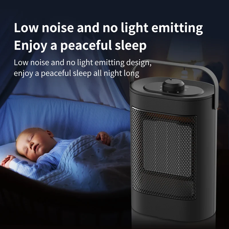 Portable Electric Heater Vertical Home Heater PTC Ceramic Three-Second Fast Heat 1500W Desktop Warm Air Heater For Home Office