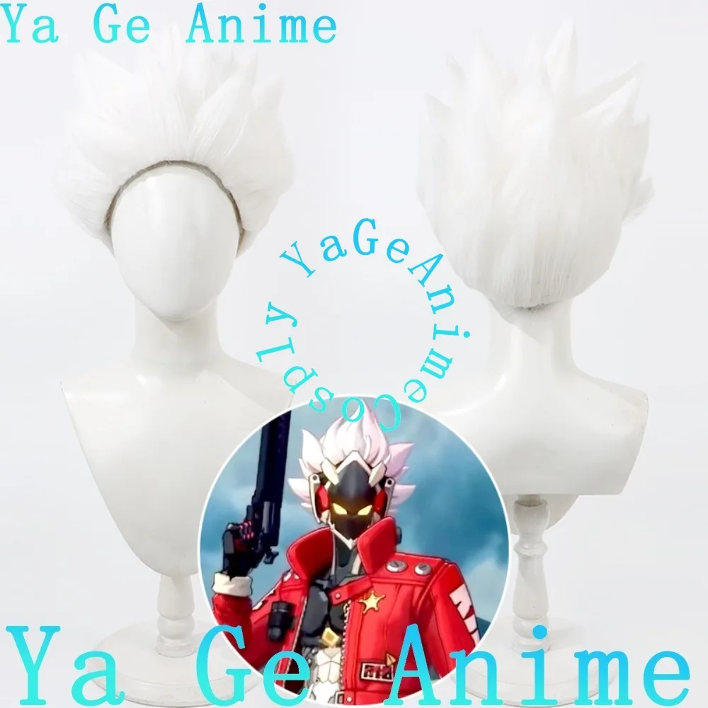 بيلي كيد شعر مستعار تأثيري الأبيض رقيق جذور الشعر ألعاب أنيمي هالوين كرنفال حفلة الشعر الاصطناعية مقاومة للحرارة