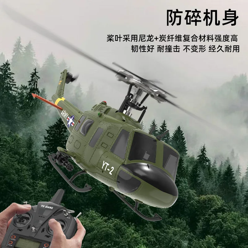 Remote Control Helicopter 6-Channels Yuxiang F07 Huey Uh1d Looks Like A True 3d Special Effects Rc Helicopter Kid'S Outdoor Toy