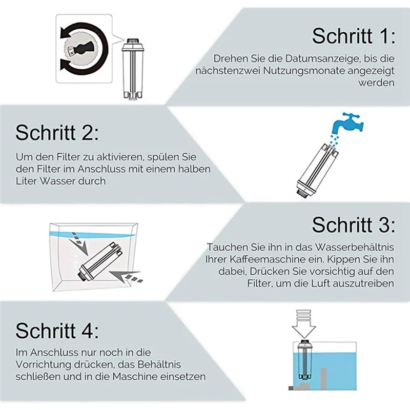 A74X 1Pcs Espresso Machine Water Filter for Krups Claris F088 Aqua Filter System, for Siemens, Nivona, Gaggenau, AEG, Neff