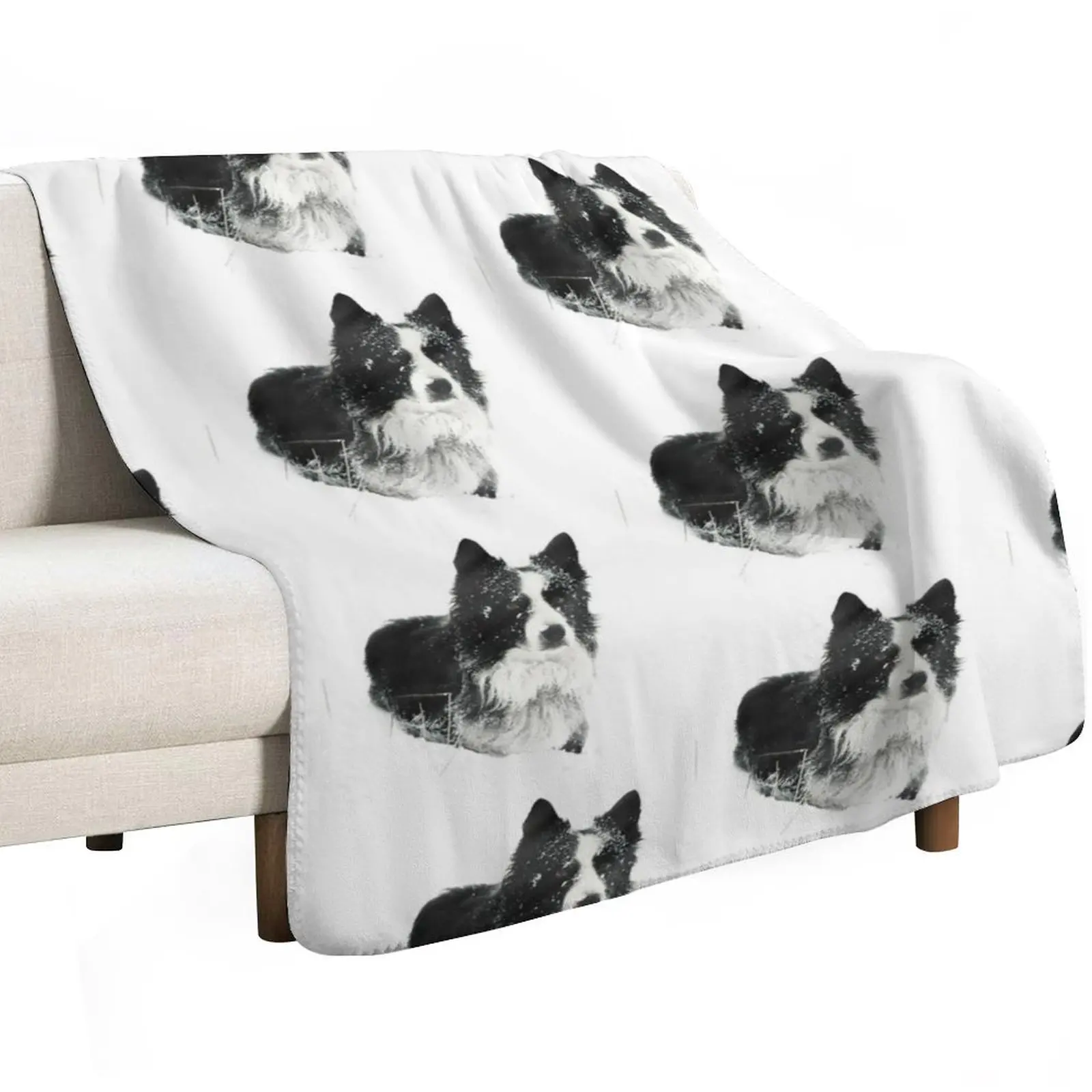 Working Winter Collie Throw Blanket manga Kid'S Camping Flannel Beach funny gift Blankets