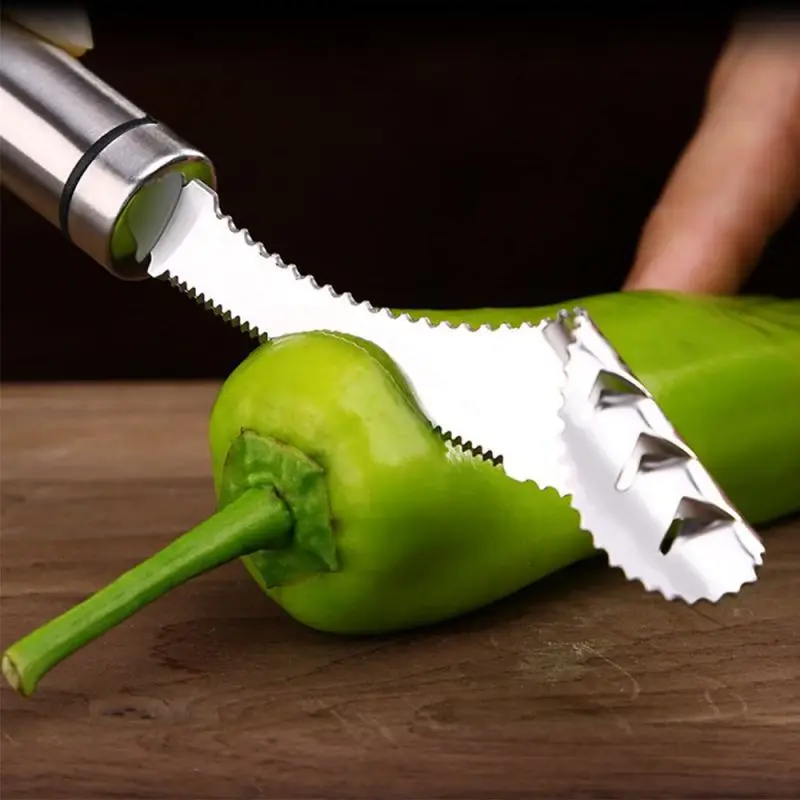 304 Stainless Steel Hot Pepper to Core Household Bitter Melon Core Pulling Small Tool Green Pepper Seed Pepper Core Remover