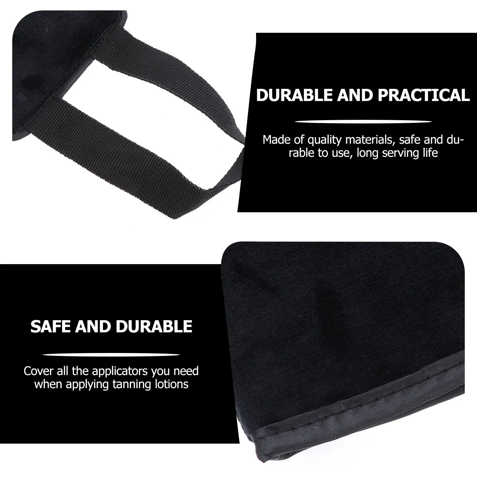 3Pcs Premium Self Tanning Mitt Set Soft Absorbent Non-Slip Tanning Applicator Gloves for Face Back Body Easy DIY Application