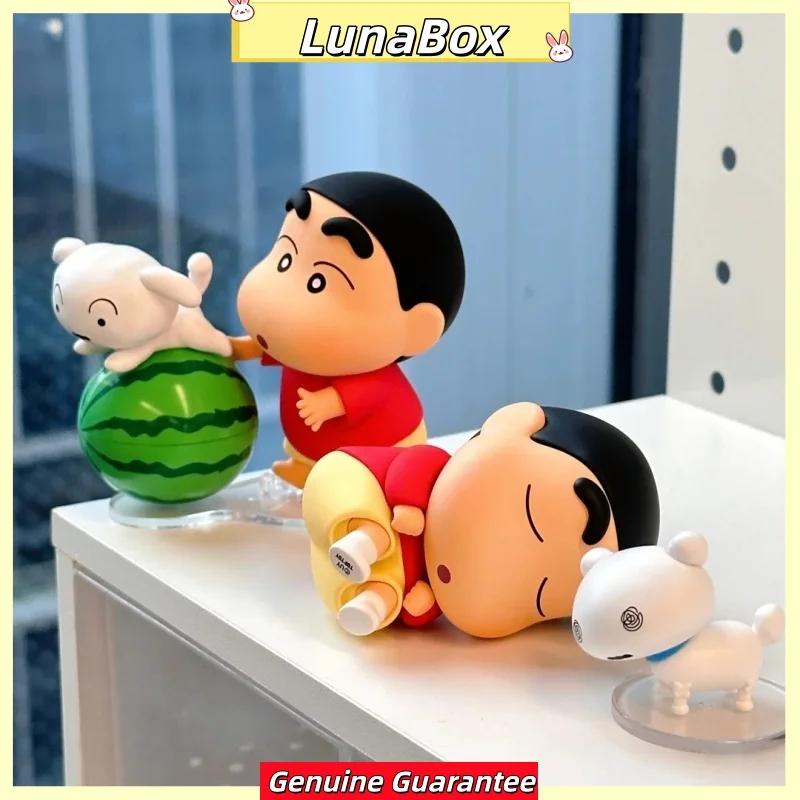 

New Original Crayon Shinchan Retro Shiro Series Blind Box Kawaii Pvc Collectible Kawaii Desktop Decor & Birthday Gift For Girls