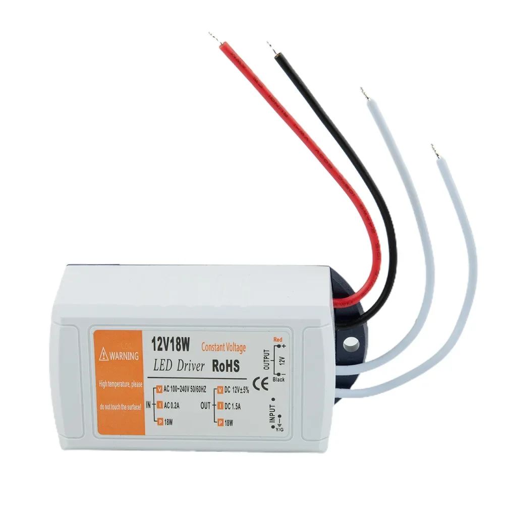 

For LED Driver Power Supply 240V 12V DC Transformer for Led Strip Lights Security Cameras and Wireless Routers
