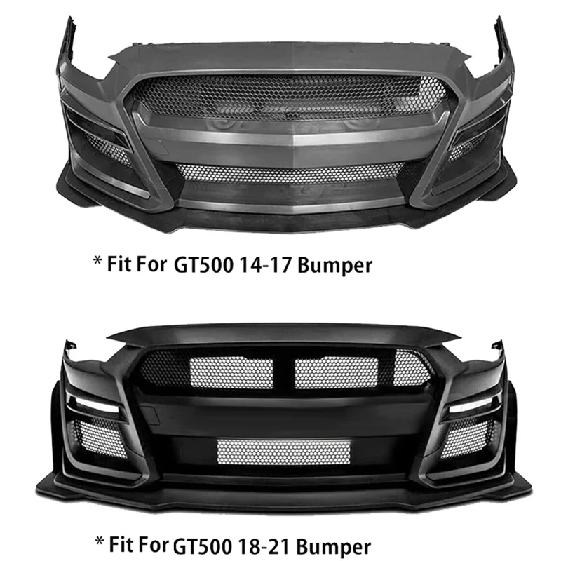 

A03G-For Ford Mustang GT500 2015-2022 Front Bumper Surround Trim Corners Modified Front Bumper Corner Wings