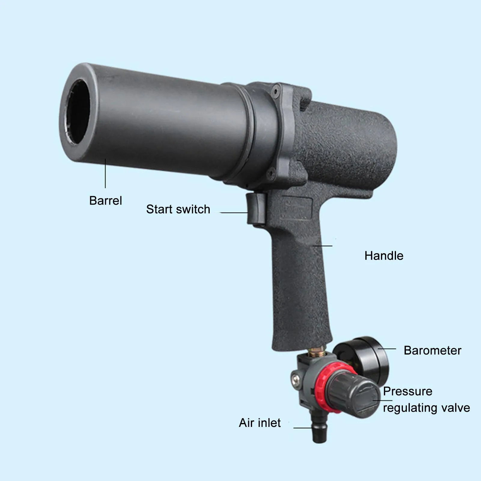 Air Power Kartuschenpistole, professioneller pneumatischer Kartuschenapplikator, einstellbare