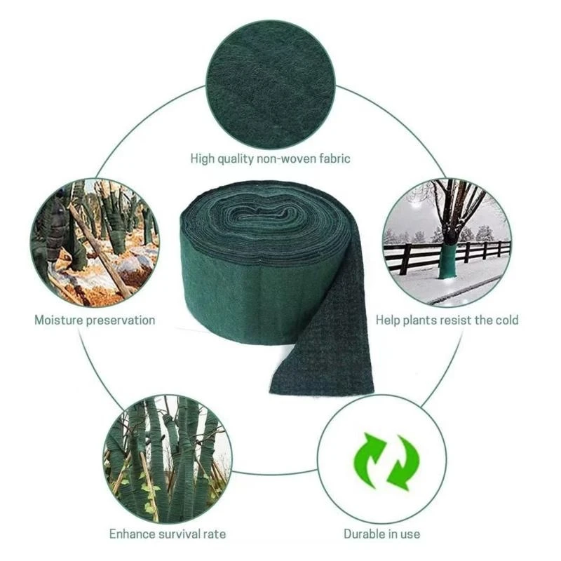 2 Roll lTree Protector Wraps 65 Feet Winter Proof Tree Trunk Guard Shrub Plant Antifreeze Bandage Protector Wrap high quality