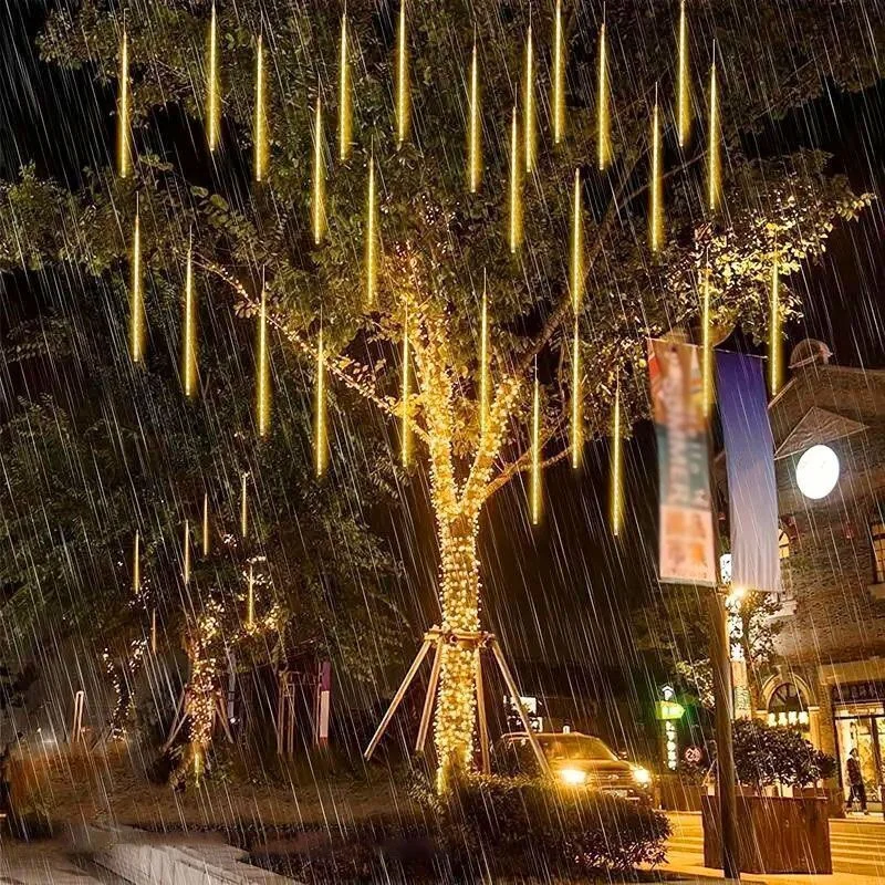 30cm/50cm Solar Meteorsc hauer LED Lichterketten 8 Röhren Weihnachts lichter Weihnachts baum Außen beleuchtung Hochzeit Garten dekoration