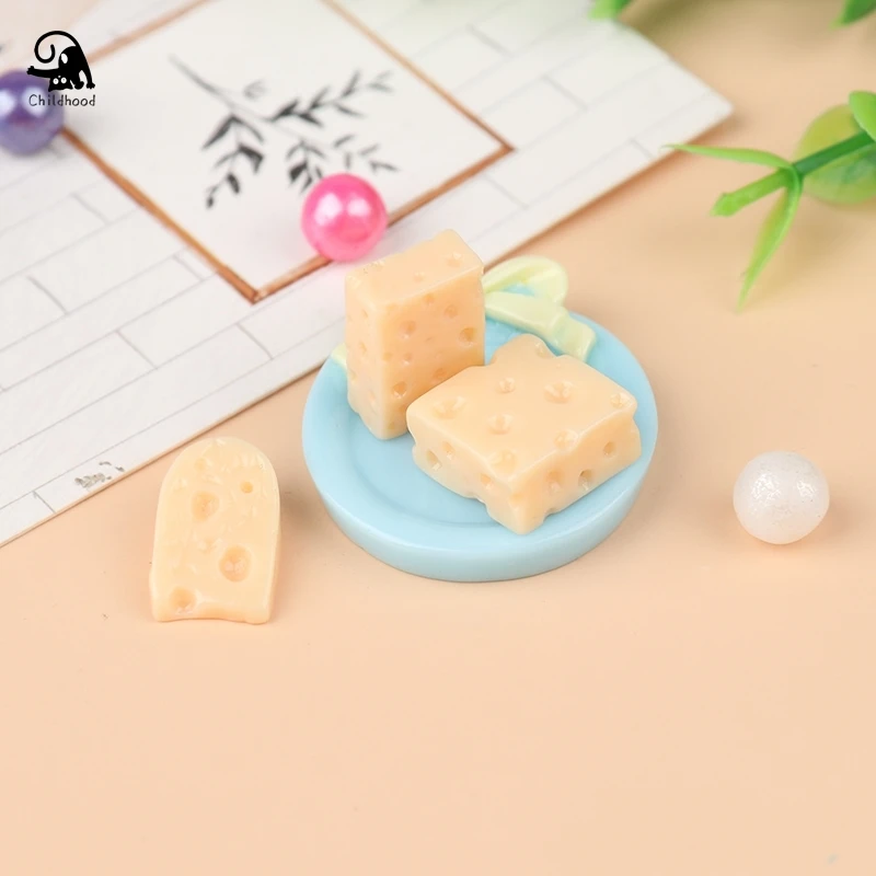 Hot sale 10Pcs Mini Cheeses for 1/12 Scale Dollhouse Simulation Miniature Kitchen Food