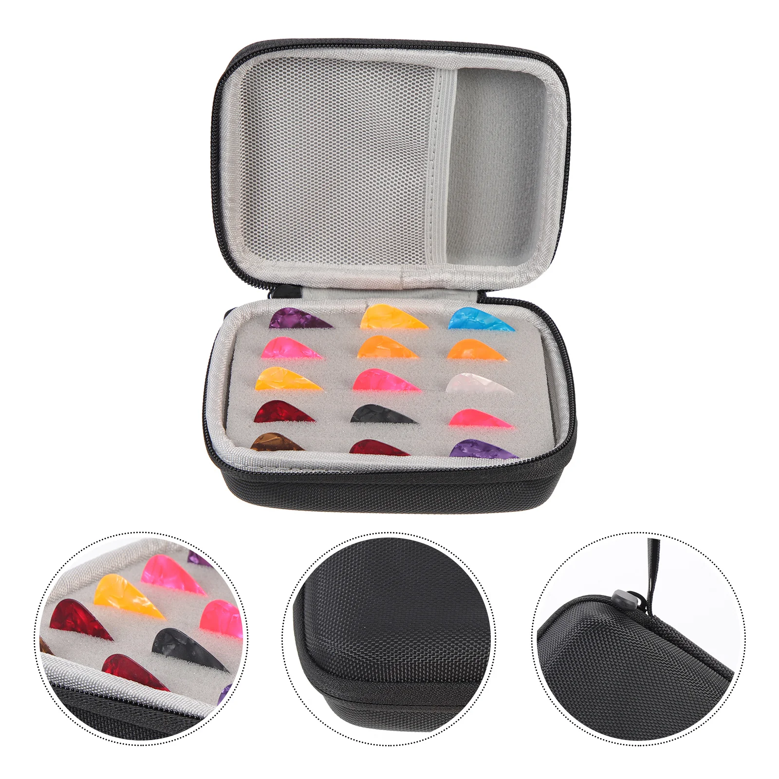 

1Set Guitar Picks Case Durable Plastic Plectrums Professional Finger Protection Guitar Accessories Organizer Plectrum Container