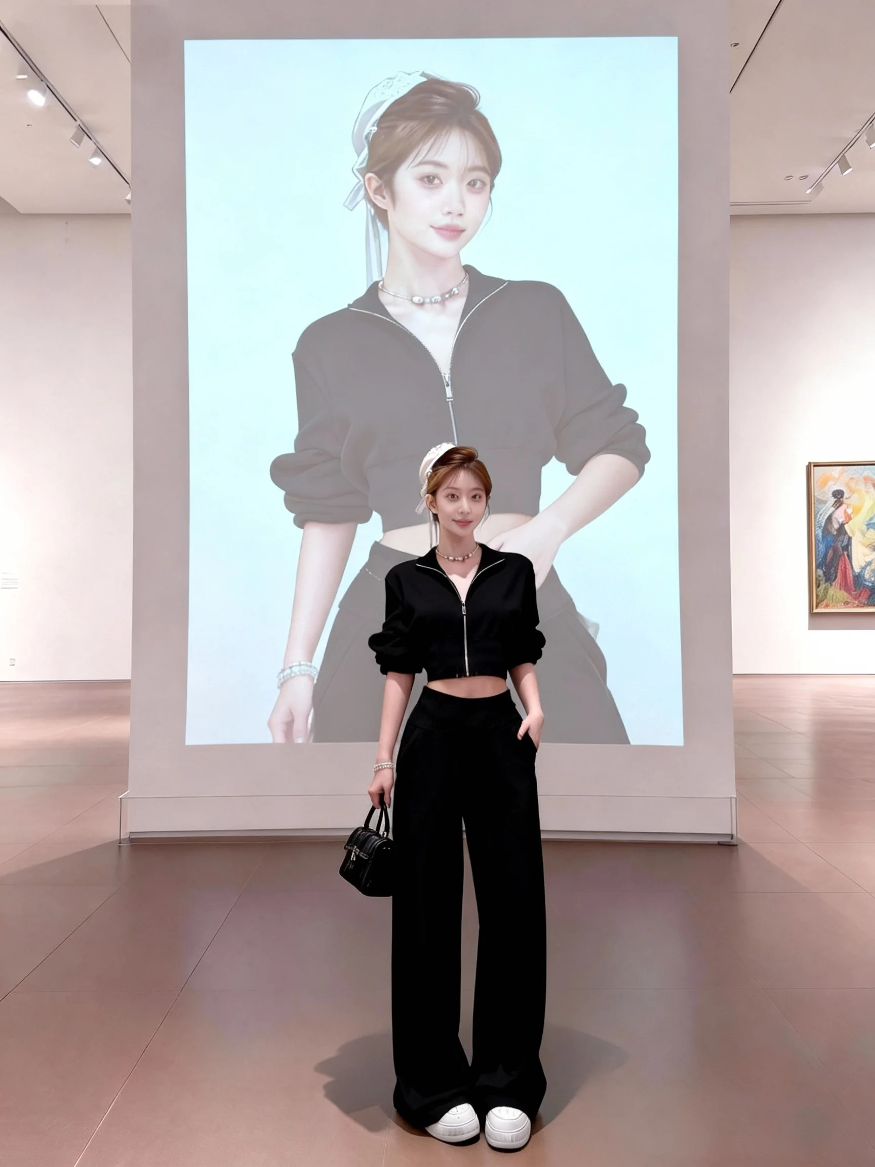 

Женские широкие брюки цвета хаки на флисовой подкладке для джазовых танцев и спорта, осенне-зимние, свободные, повседневные, в корейском стиле, с высокой талией