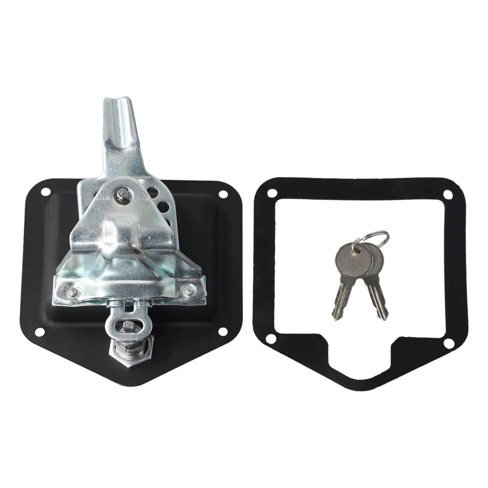 

Компактный замок с Т-образной ручкой, складная защелка, долговечная конструкция, универсальная совместимость, замок для двери, серебристый