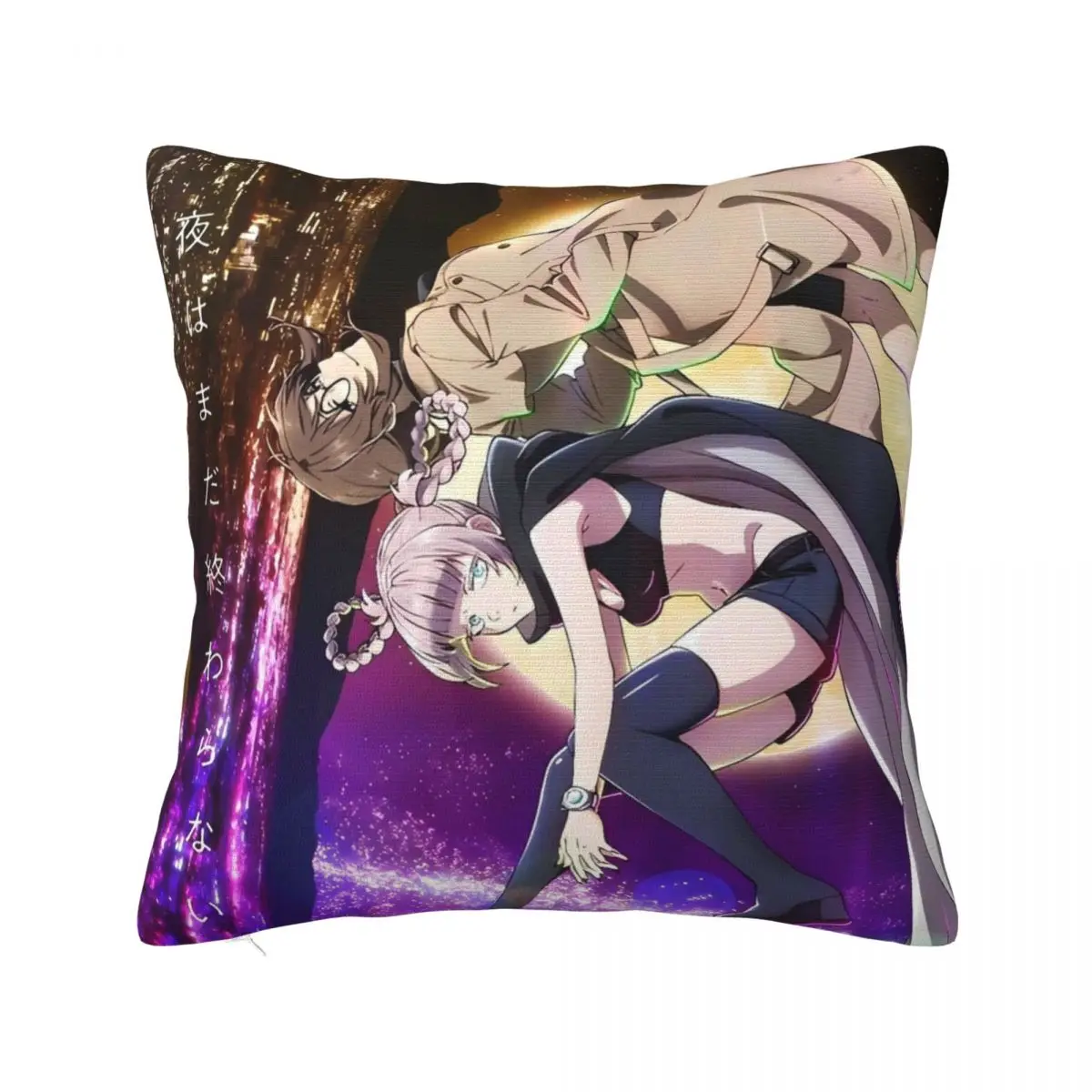Pillow Cover Call Of The Night Mange Pattern Cushion Cover Kawaii Pillow Case For Sofa Home Decorative Pillowcases
