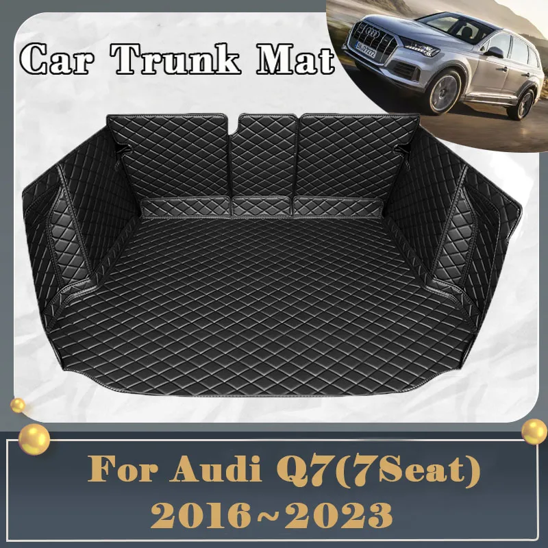 

Car Trunk Mat For Audi Q7 2016~2023 7seat Dirt-resistant Fully Surrounded Trunk Mat Rear Cargo Tray Car Accessories 2021 2022