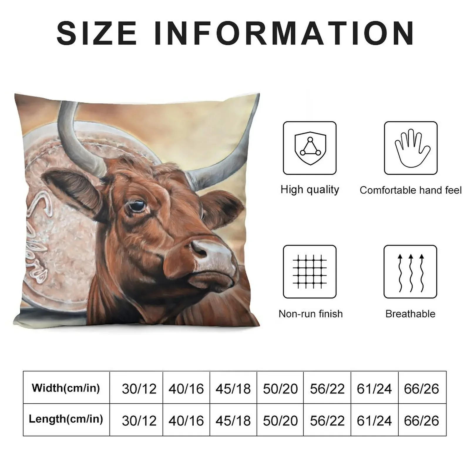 Cow / Salers / Auvergne / Cantal Hélène Roux Animal art Animals Taurus Throw Pillow Plaid Sofa Cushions For Sofa pillow