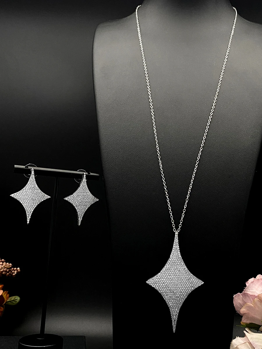 

Falair комплект ювелирных изделий из 2 предметов с блестящим цирконом и медным покрытием - подарок для женщин, подарки на Рождество и день рождения, идеально подходит для повседневного ношения