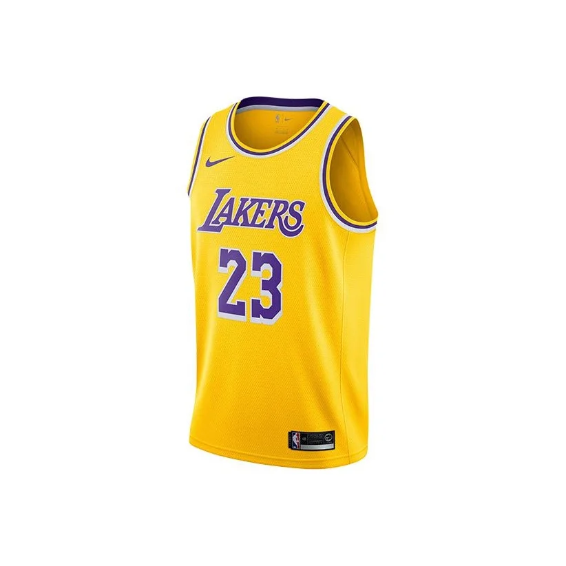 Nike Basketball Jerseys Men's Yellow Moderate Straight Fit AA7100-728
