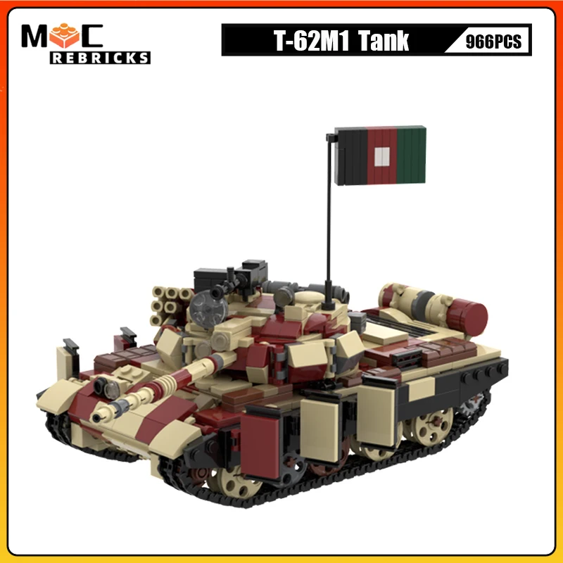 WW II Military Weapon Series T-62M Main Battle Tank Model Building Blocks MOC Technology Bricks Children's Christmas Toys Gifts