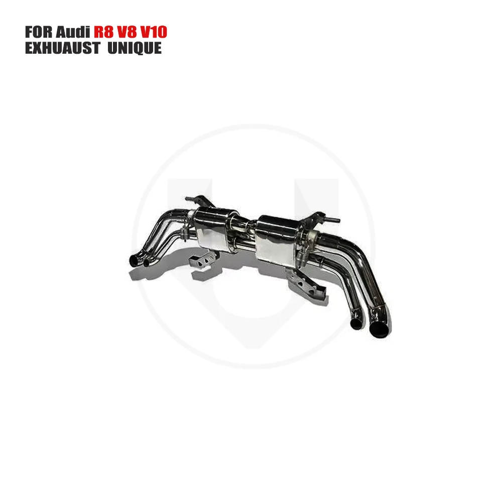 UNIQUE Stainless Steel Exhaust System Performance Catback for Audi R8 V8 V10  4.2T 5.2T  2011 Catless Downpipe With Heat Shield