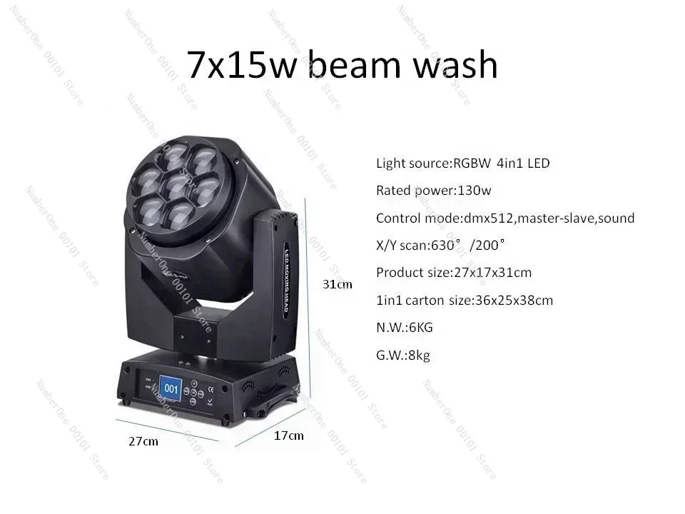 best quality Light and portable 7x15W Pixel Mini B-eye LED  Wash moving light suitable  Wedding Party