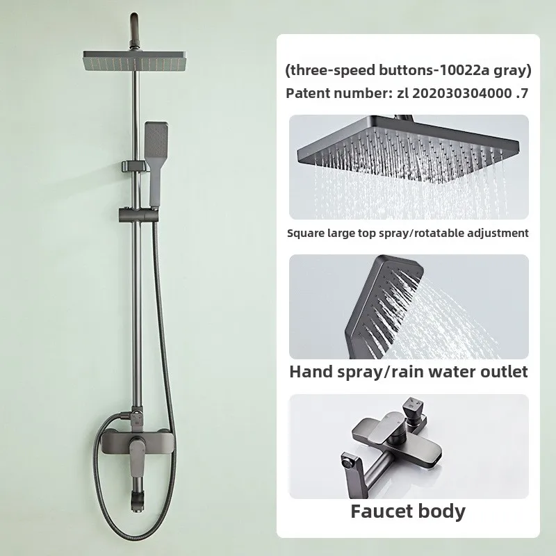 Bathroom Shower Full Set Space Aluminum Bathroom  Toilet  Set