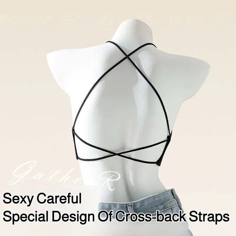 Brelira Sexy Wireless Bralette Seamless Women Bra Padded Sleep Tops U-Shaped Back Sports Crop Lingerie Breathable Top Underwear