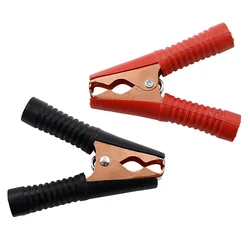 2PCS Car Clips Crocodile Clip Battery Test Clamps 100A Red Black Clips Connectors Electrical Equipment