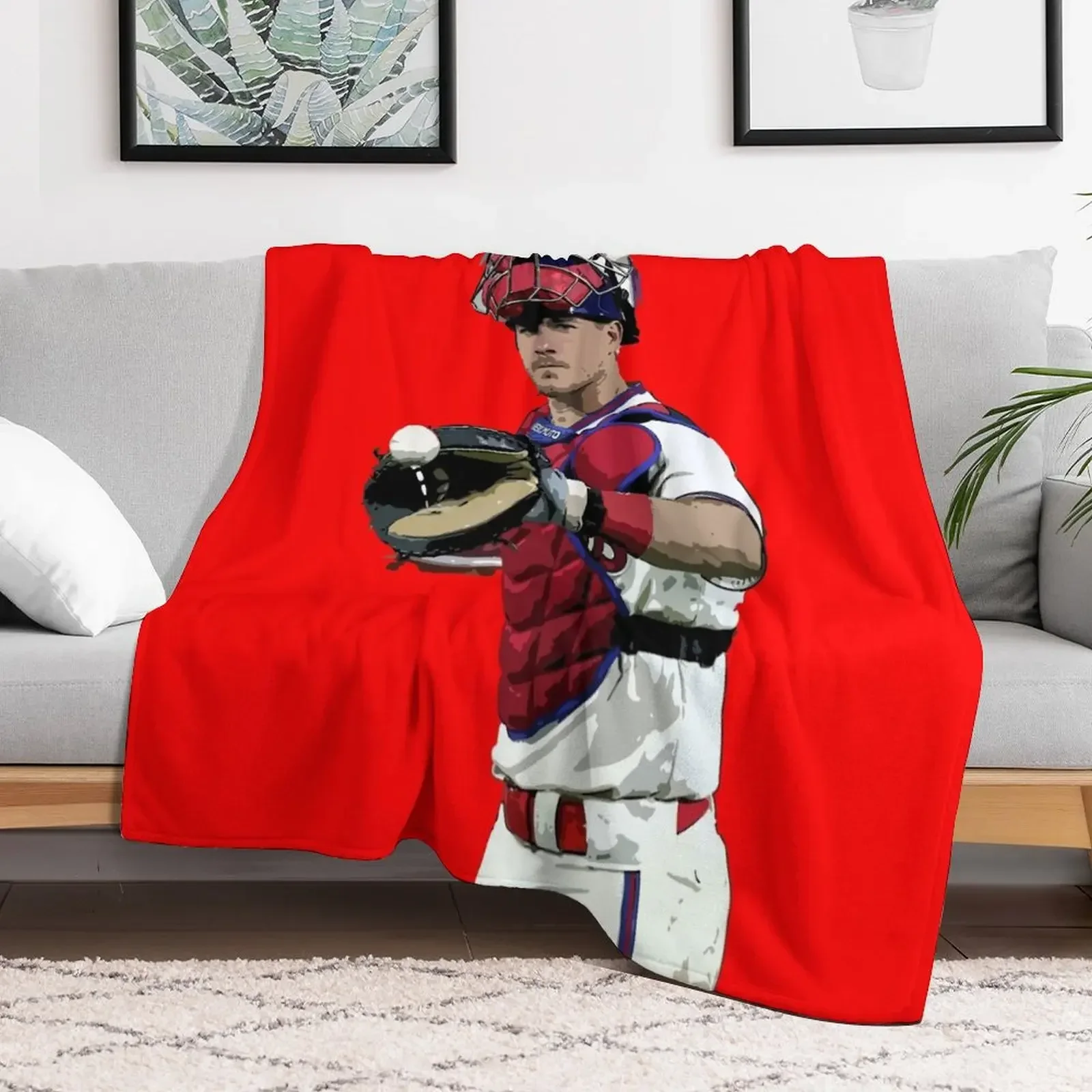 

JT Realmuto Throw Blanket Sofa Quilt Vintage Loose Blankets Luxury St blankets ands Plaid on the sofa Blankets
