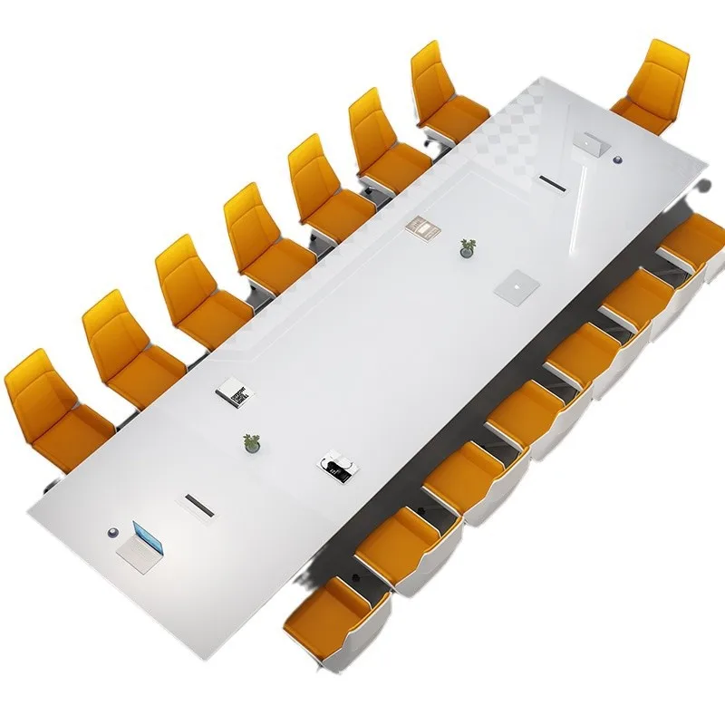 

Customized paint conference table simple modern large negotiation training long conference room table and chair combination