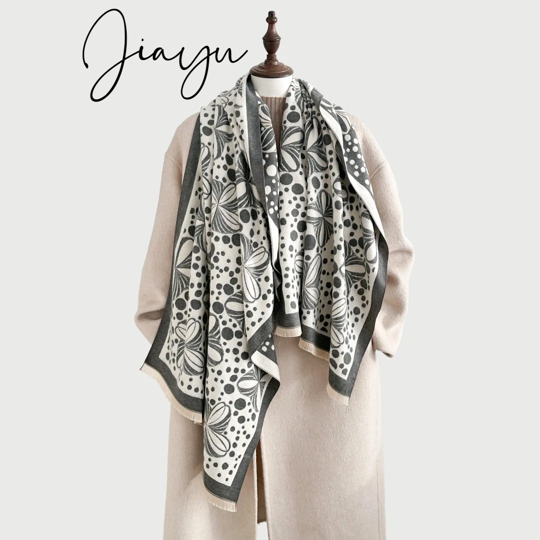JIAYU 2025 зима весна осень шарфы женские платки Femme лаконичный шарф имитация кашемира пашмина шаль глушитель палантин