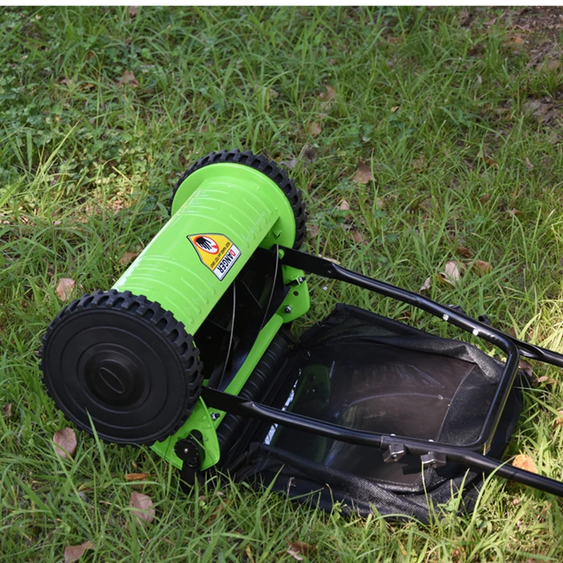 16 Inches Hand Push Reel Mower With Clippings Bag