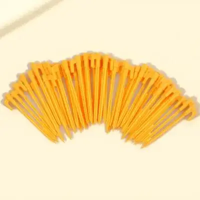 

50Pcs Tent Pegs Windproof Durable Outdoor Camping Tent Nails Plastic Ground Fixing Accessories Strong Support Nails