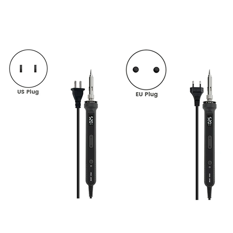 

100W Digital Electric Soldering Iron Kit Temperature Adjustable LCD Display Solder Rework Station Black