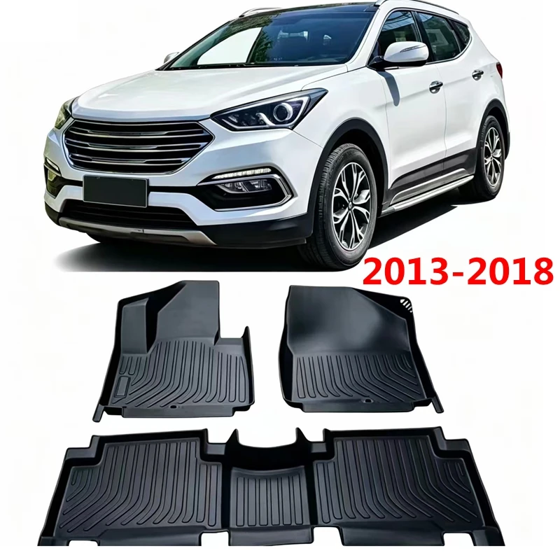 Use for 2013-2018 Hyundai Santa Fe sport car carpet Full Set Trim to Fit For Hyundai Santafe waterproof floor trunk mat