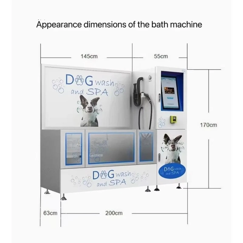 Pet Self-Wash Vending Dryer, Four-Cycle Grooming Program, Rapid-Air Drying Blower Fixture for Shop Premises